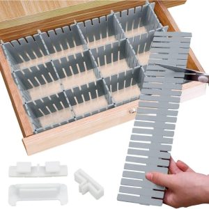 Adjustable Drawer Storage Organizer Divider - Gray