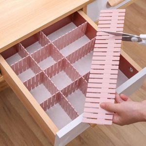 Adjustable Drawer Storage Organizer Divider - Pink